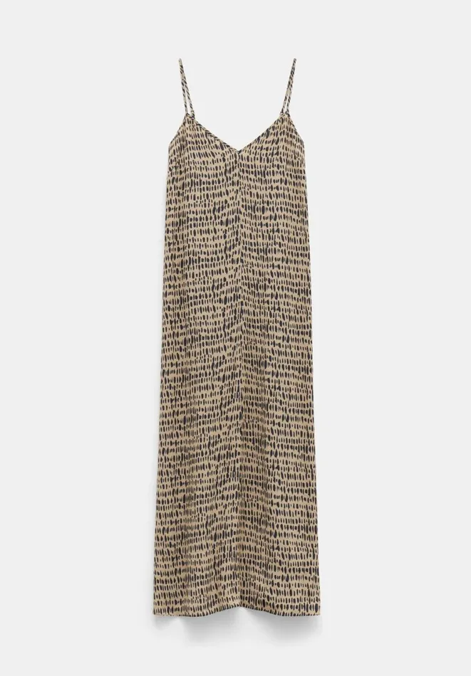 Hush Dresses Women Eloise Printed Maxi Slip Dress Contrast Mark Neutral