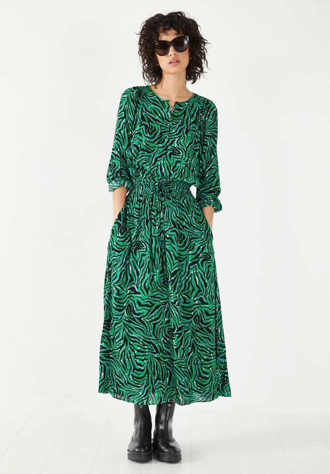 Hush Dresses Women Madelyn Midi Dress Bright Zebra Green