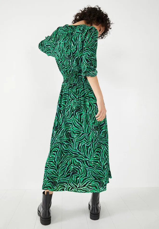 Hush Dresses Women Madelyn Midi Dress Bright Zebra Green Hush Dresses Women Madelyn Midi Dress Bright Zebra Green