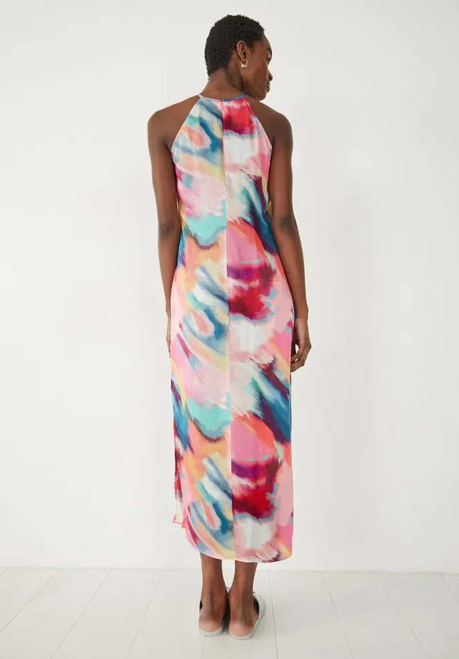 Hush Dresses Women Nazli Halter Midi Dress Multicolour Marble