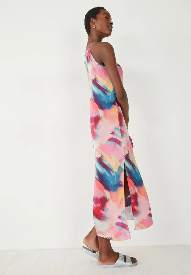 Hush Dresses Women Nazli Halter Midi Dress Multicolour Marble
