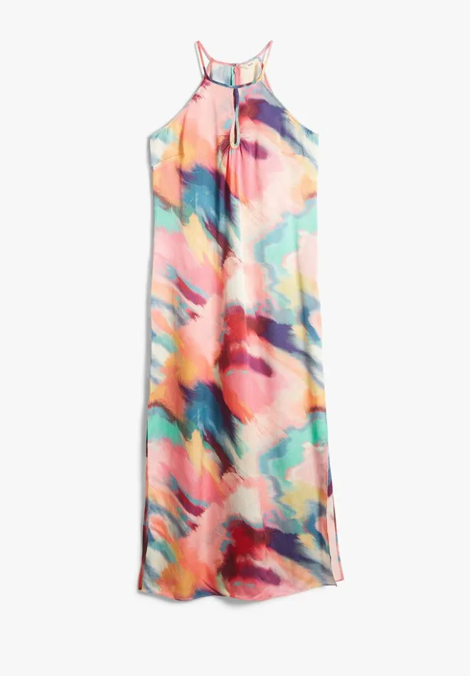 Hush Dresses Women Nazli Halter Midi Dress Multicolour Marble
