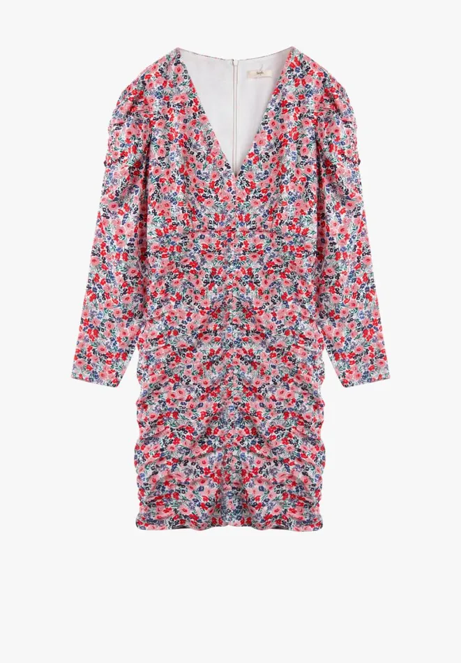 Hush Dresses Women Orchid Gathered Mini Dress Light Pop Floral Hush Dresses Women Orchid Gathered Mini Dress Light Pop Floral