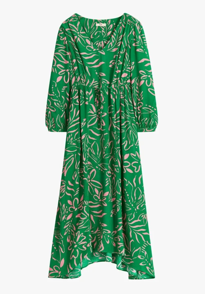 Hush Dresses Women Rosa Midi Dress Painted Tropical Flower Green Hush Dresses Women Rosa Midi Dress Painted Tropical Flower Green
