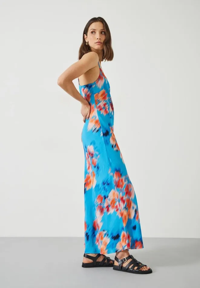 Hush Dresses Women Skye Slip Maxi Dress Blurred Floral Blue Hush Dresses Women Skye Slip Maxi Dress Blurred Floral Blue