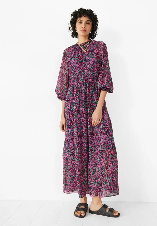 Hush Dresses Women Tala Maxi Dress Paris Ditsy Black Pink