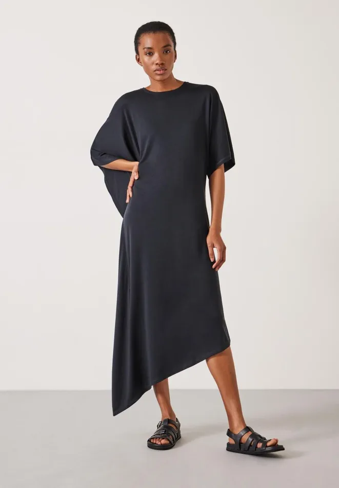 Hush Dresses Women Willow Asymmetric Maxi Dress Black