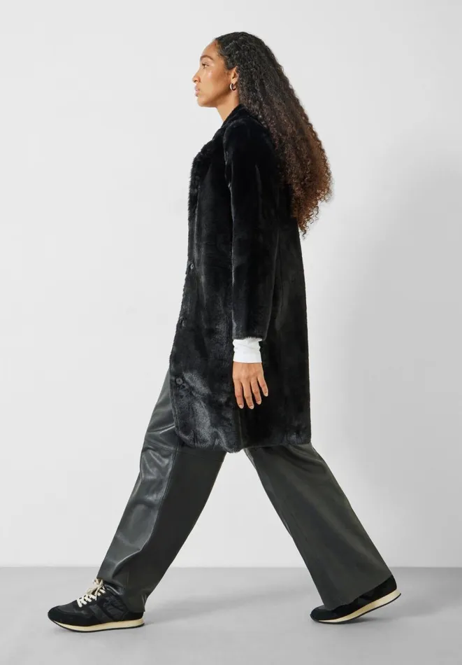 Hush Jackets and Coats Women Ella Faux Fur Coat Black