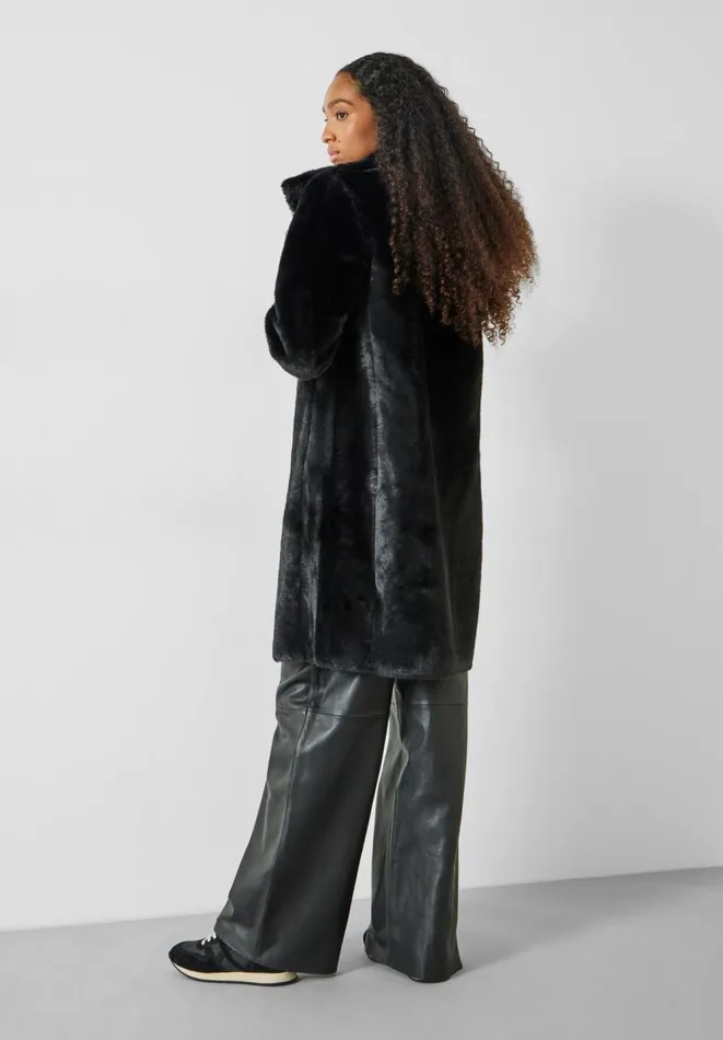 Hush Jackets and Coats Women Ella Faux Fur Coat Black Hush Jackets and Coats Women Ella Faux Fur Coat Black