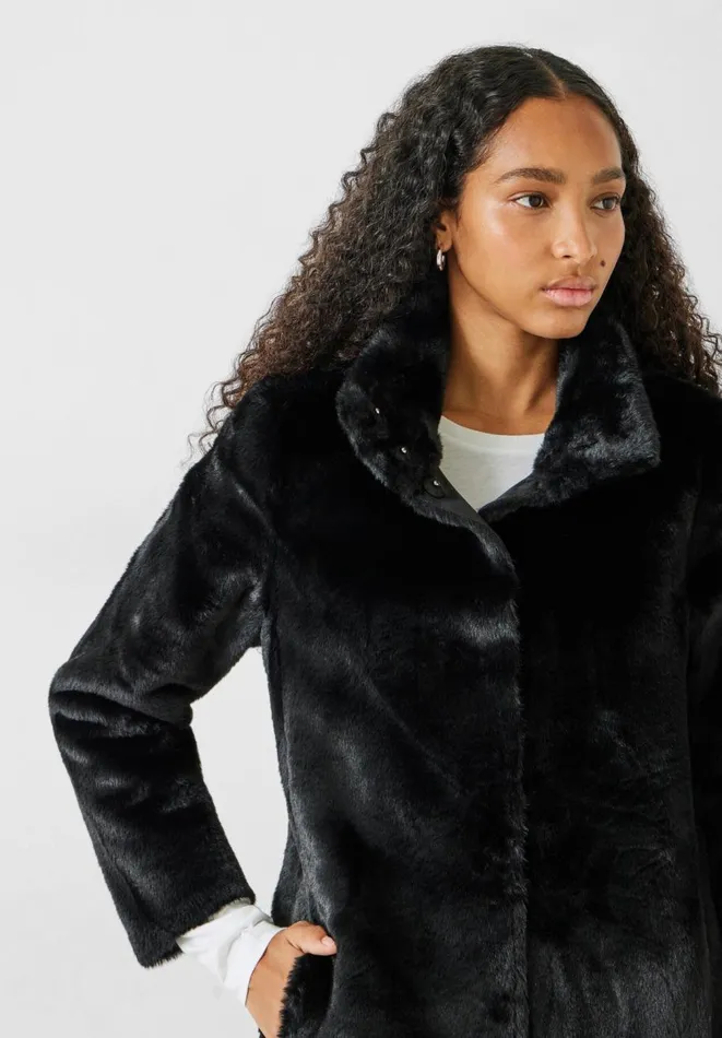 Hush Jackets and Coats Women Ella Faux Fur Coat Black Hush Jackets and Coats Women Ella Faux Fur Coat Black