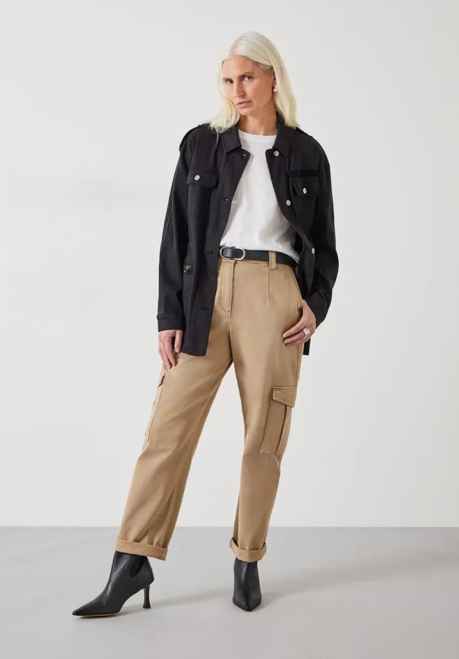 Hush Jackets and Coats Women Eloise Relaxed Utility Jacket Washed Black Hush Jackets and Coats Women Eloise Relaxed Utility Jacket Washed Black