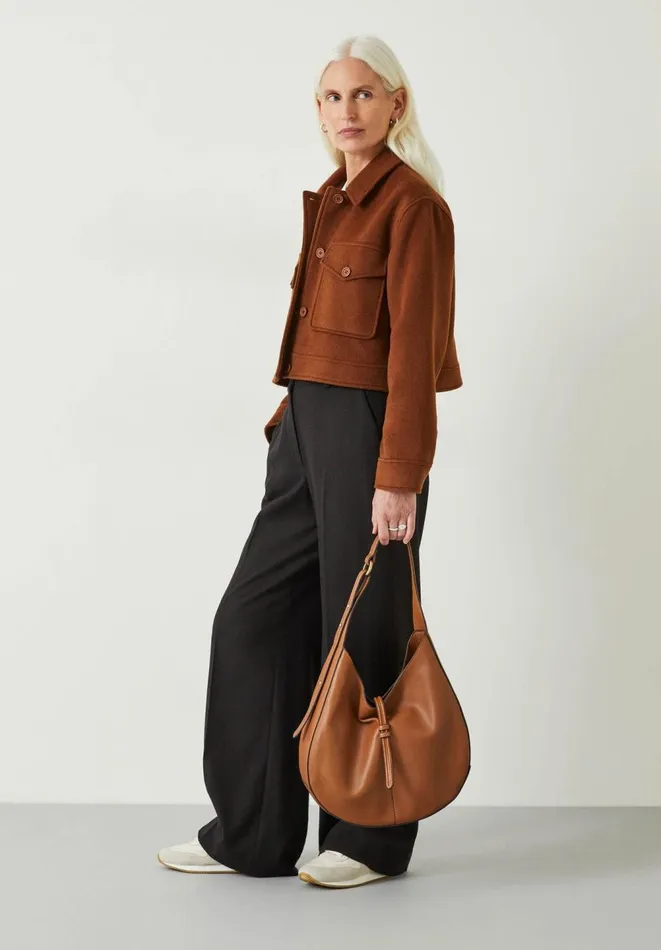 Hush Jackets and Coats Women Taylah Relaxed Cropped Wool Jacket Ginger