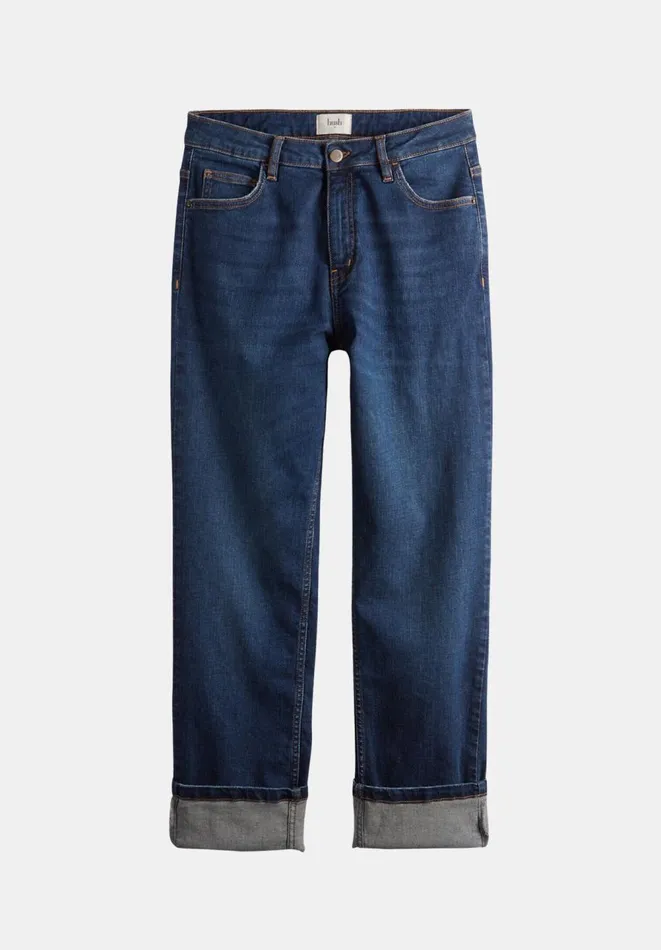 Hush Jeans Women Agnes Straight Jeans Mid Authentic Blue