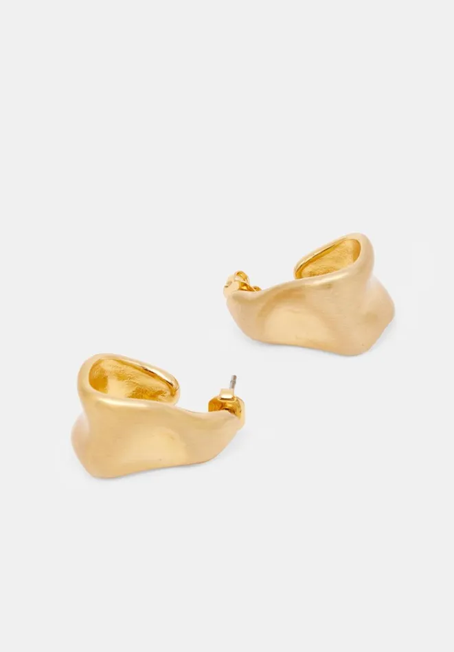 Hush Jewellery Women Tally Hoop Earrings Gold