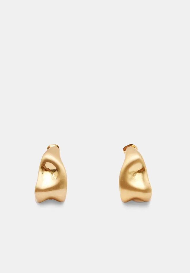 Hush Jewellery Women Tally Hoop Earrings Gold