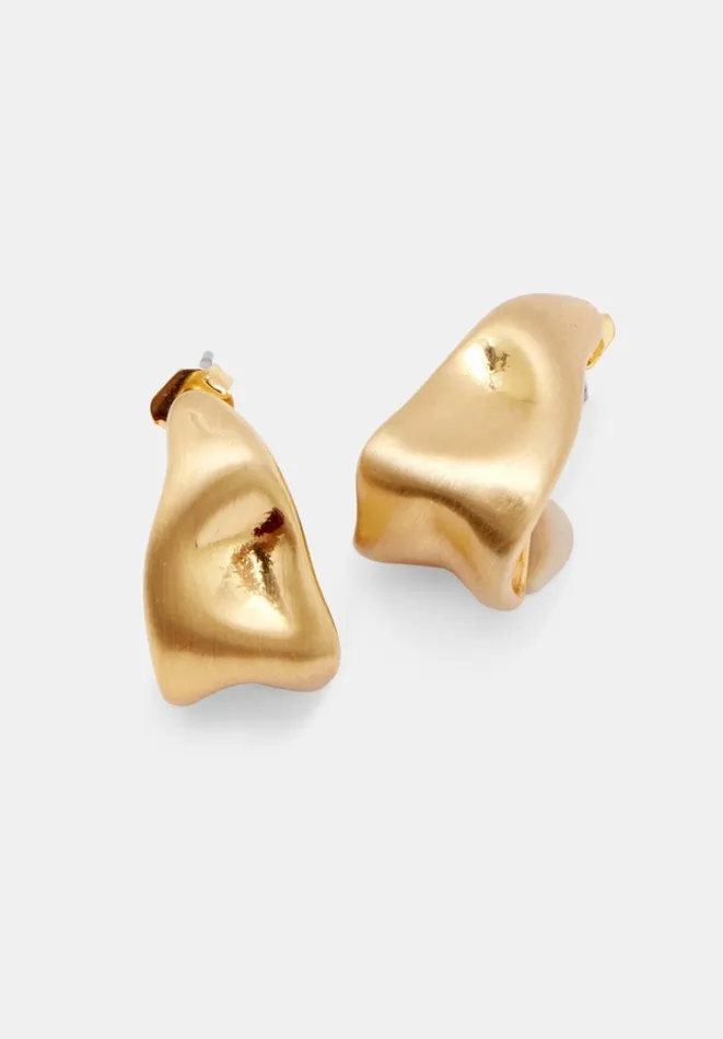 Hush Jewellery Women Tally Hoop Earrings Gold