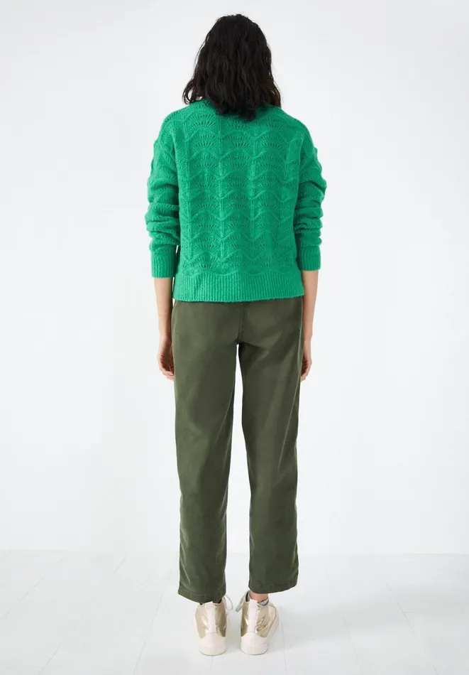 Hush Jumpers and Cardigans Women Ava Textured Stitch Crew Jumper Cool Green Hush Jumpers and Cardigans Women Ava Textured Stitch Crew Jumper Cool Green