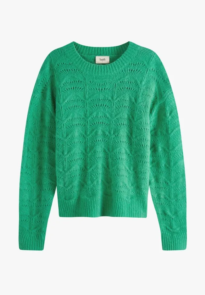 Hush Jumpers and Cardigans Women Ava Textured Stitch Crew Jumper Cool Green Hush Jumpers and Cardigans Women Ava Textured Stitch Crew Jumper Cool Green