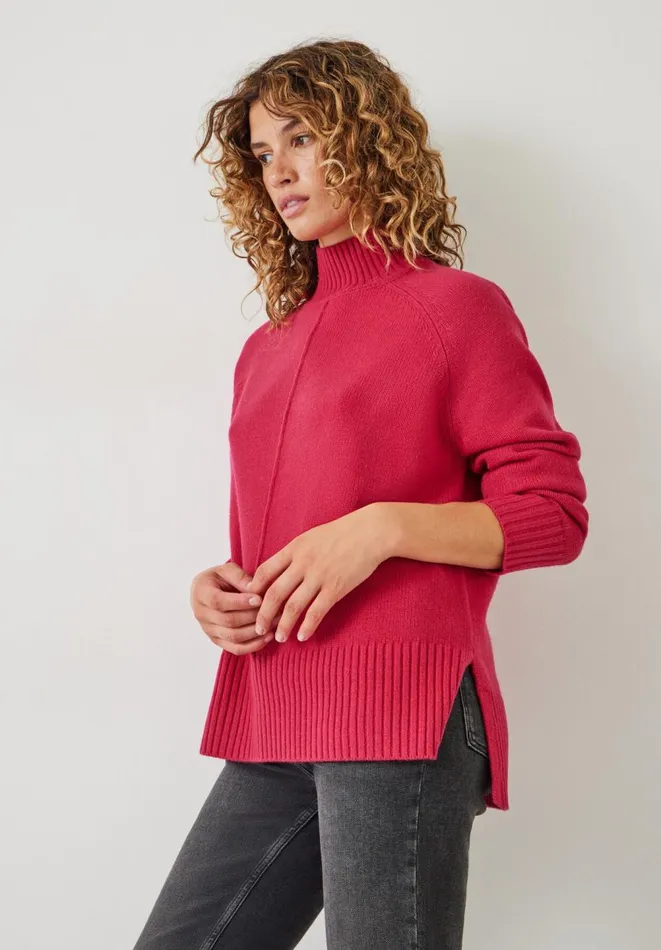 Hush Jumpers and Cardigans Women Lacy Seam Detail Jumper Cerise Pink