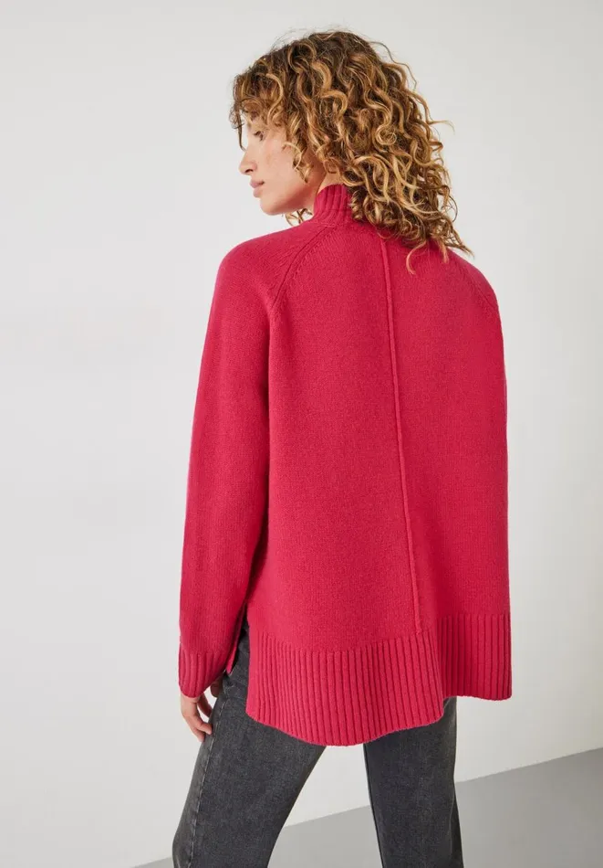 Hush Jumpers and Cardigans Women Lacy Seam Detail Jumper Cerise Pink Hush Jumpers and Cardigans Women Lacy Seam Detail Jumper Cerise Pink