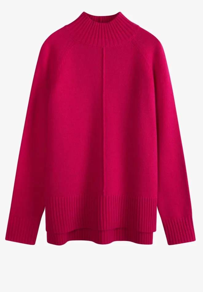 Hush Jumpers and Cardigans Women Lacy Seam Detail Jumper Cerise Pink Hush Jumpers and Cardigans Women Lacy Seam Detail Jumper Cerise Pink