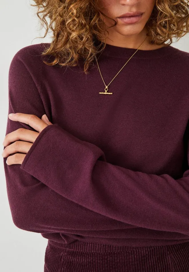 Hush Jumpers and Cardigans Women Lara Fine Knit Wool Blend Jumper Berry Hush Jumpers and Cardigans Women Lara Fine Knit Wool Blend Jumper Berry