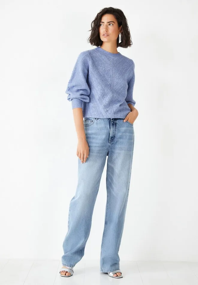 Hush Jumpers and Cardigans Women Layla Pointelle Jumper Soft Purple Hush Jumpers and Cardigans Women Layla Pointelle Jumper Soft Purple