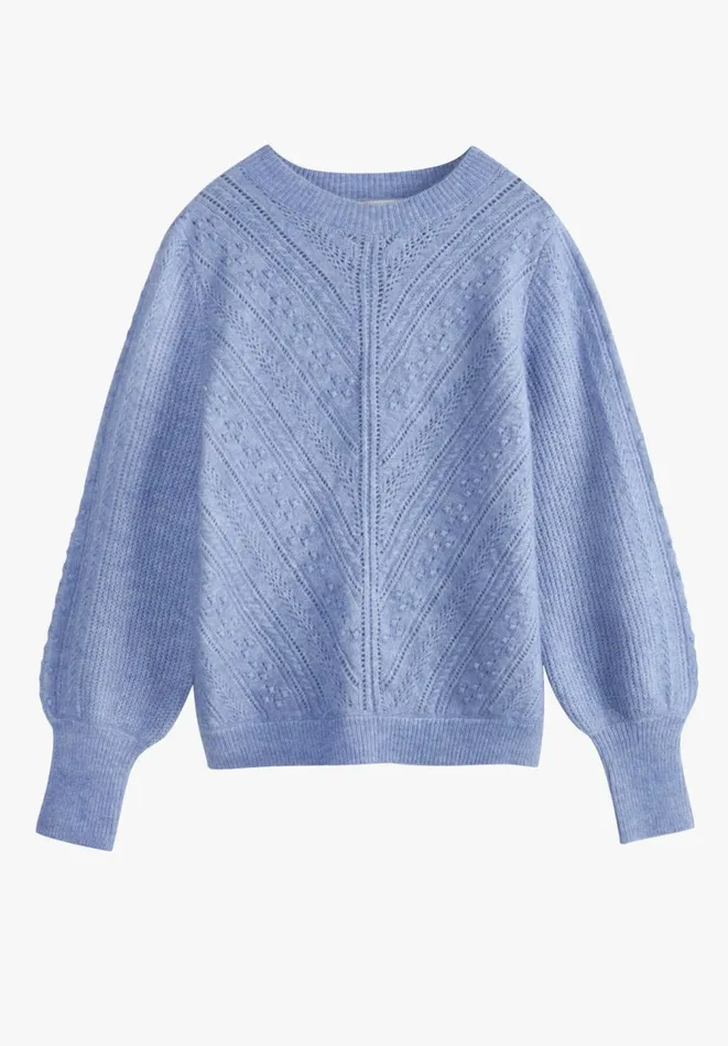 Hush Jumpers and Cardigans Women Layla Pointelle Jumper Soft Purple Hush Jumpers and Cardigans Women Layla Pointelle Jumper Soft Purple