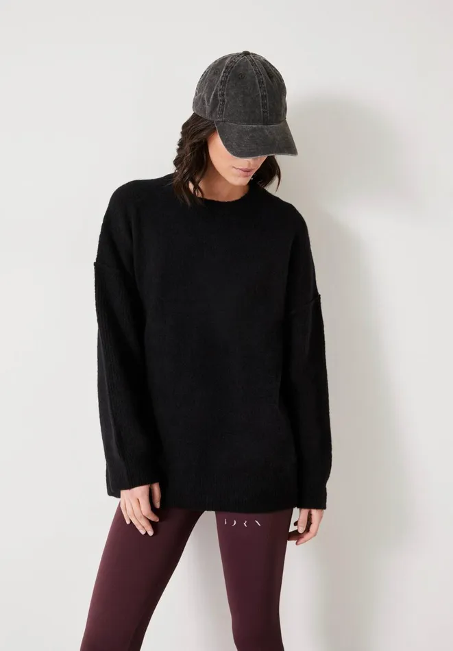 Hush Jumpers and Cardigans Women Maren Crew Neck Wool Blend Jumper Black