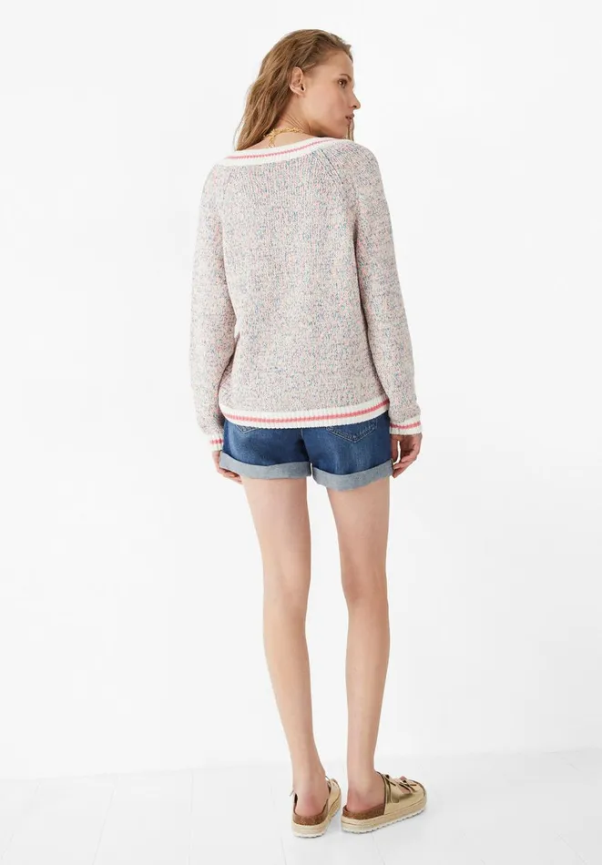 Hush Jumpers and Cardigans Women Zinnia VNeck Jumper Ecru Neon Multi