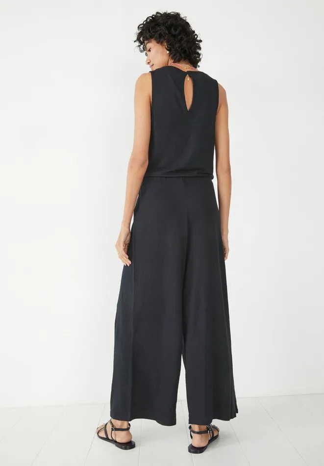 Hush Jumpsuits Women V Neck Sleeveless Jersey Jumpsuit Black Hush Jumpsuits Women V Neck Sleeveless Jersey Jumpsuit Black