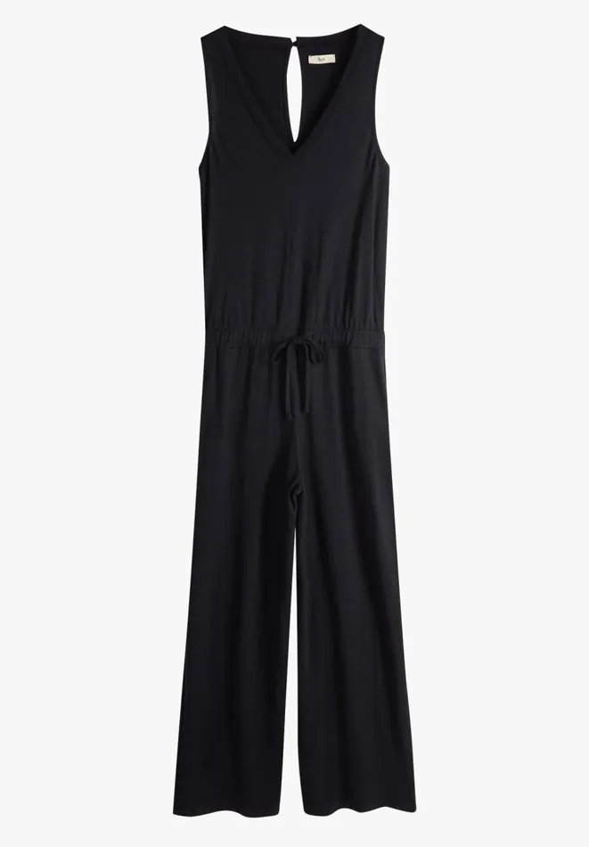 Hush Jumpsuits Women V Neck Sleeveless Jersey Jumpsuit Black Hush Jumpsuits Women V Neck Sleeveless Jersey Jumpsuit Black