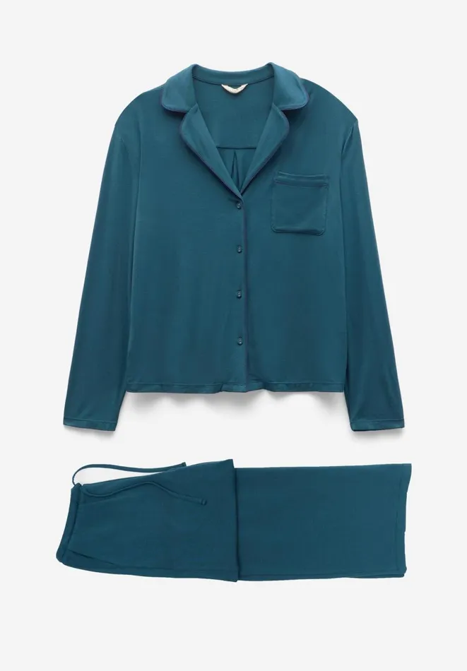 Hush Pyjamas and Nightwear Women Arion Jersey Pyjamas Teal