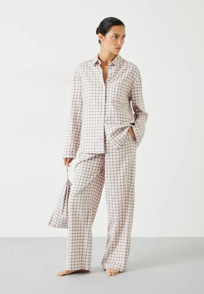 Hush Pyjamas and Nightwear Women Luella Brushed Twill Pyjamas Soft Pink Check