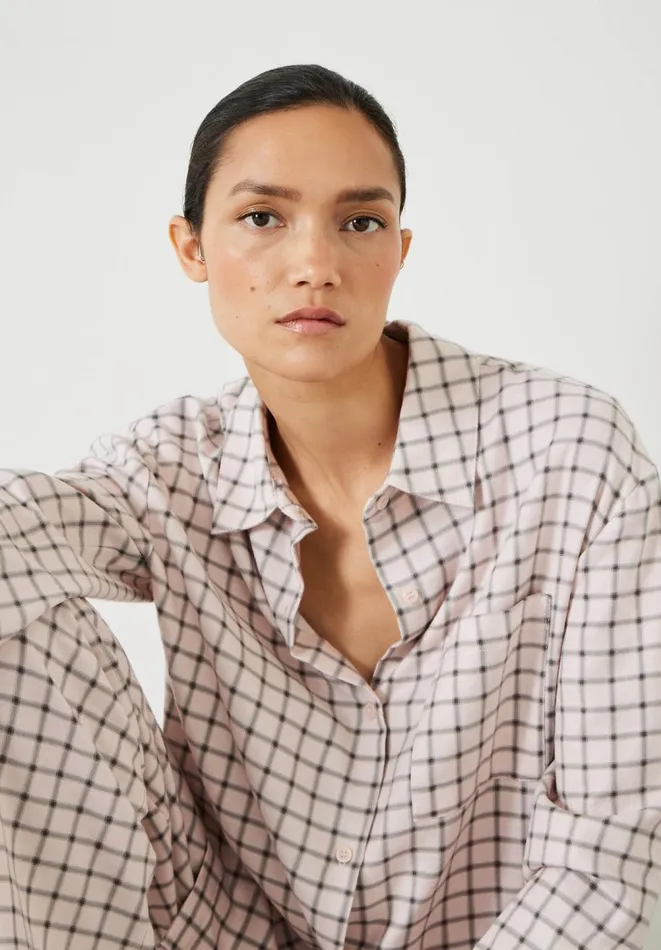 Hush Pyjamas and Nightwear Women Luella Brushed Twill Pyjamas Soft Pink Check