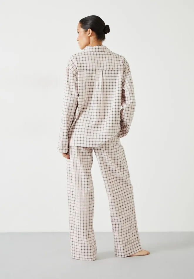 Hush Pyjamas and Nightwear Women Luella Brushed Twill Pyjamas Soft Pink Check