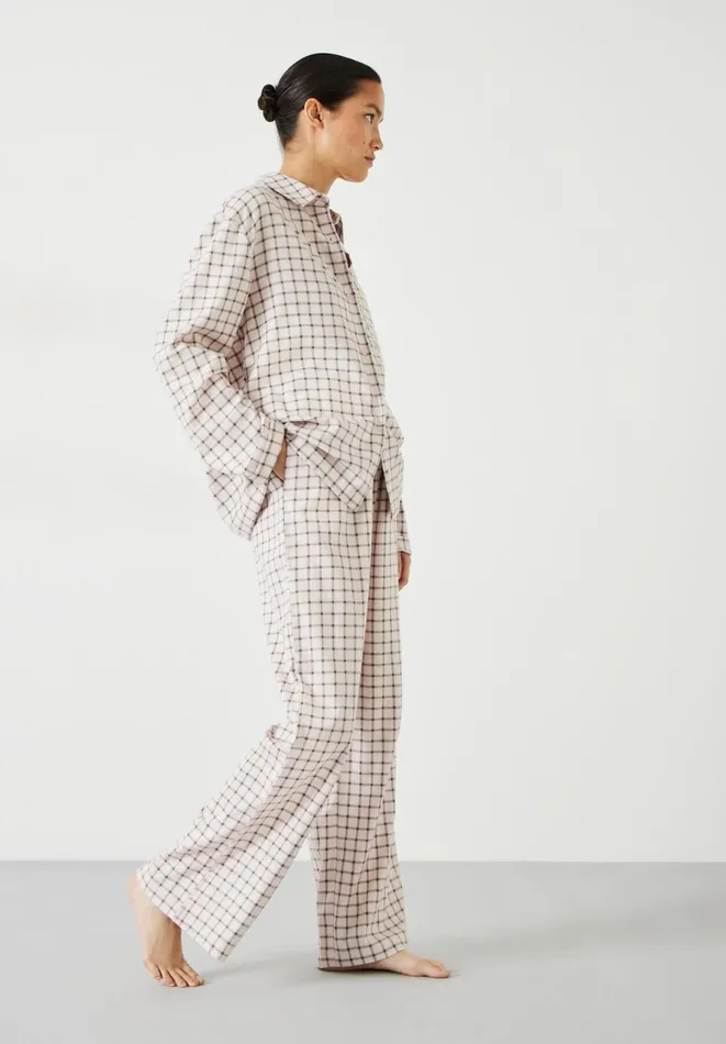 Hush Pyjamas and Nightwear Women Luella Brushed Twill Pyjamas Soft Pink Check