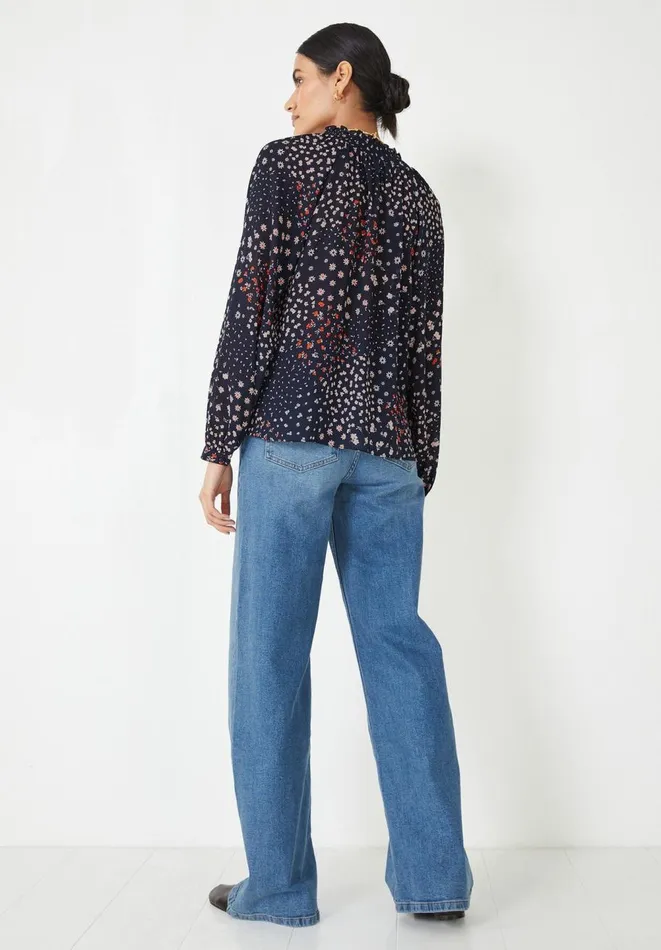 Hush Shirts and Blouses Women Kathleen Blouse Floral Patchwork 8211 Navy Hush Shirts and Blouses Women Kathleen Blouse Floral Patchwork 8211 Navy