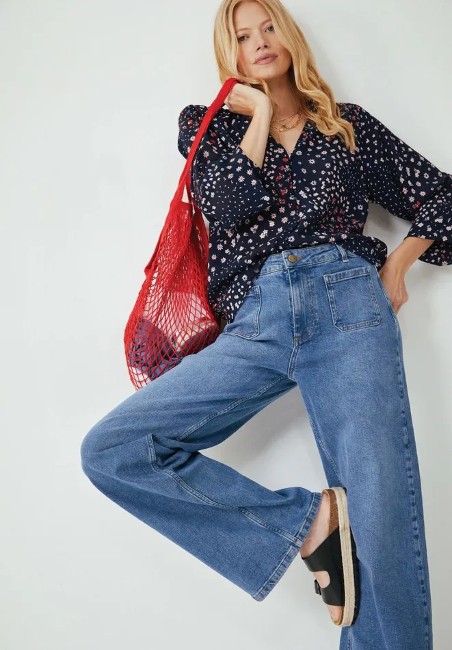 Hush Shirts and Blouses Women Kathleen Blouse Floral Patchwork 8211 Navy Hush Shirts and Blouses Women Kathleen Blouse Floral Patchwork 8211 Navy