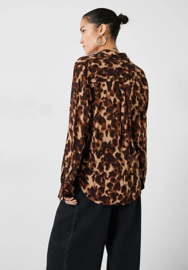 Hush Shirts and Blouses Women Nataliyah Chiffon Shirt Leopard Watercolour