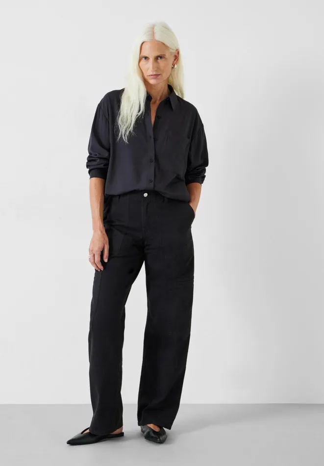 Hush Shirts and Blouses Women Nicole Relaxed Pocket Shirt Navy