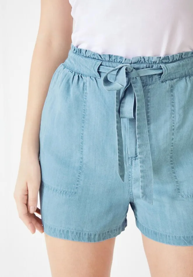 Hush Shorts Women Chambray Shorts Light Blue Authentic Hush Shorts Women Chambray Shorts Light Blue Authentic