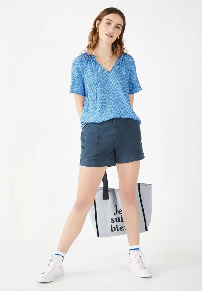 Hush Shorts Women Redwood Cotton Shorts Midnight Navy