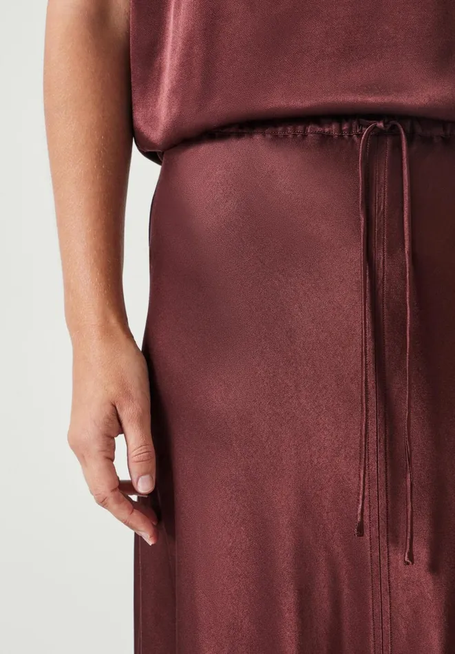 Hush Skirts Women Brielle Satin Skirt Chocolate Brown