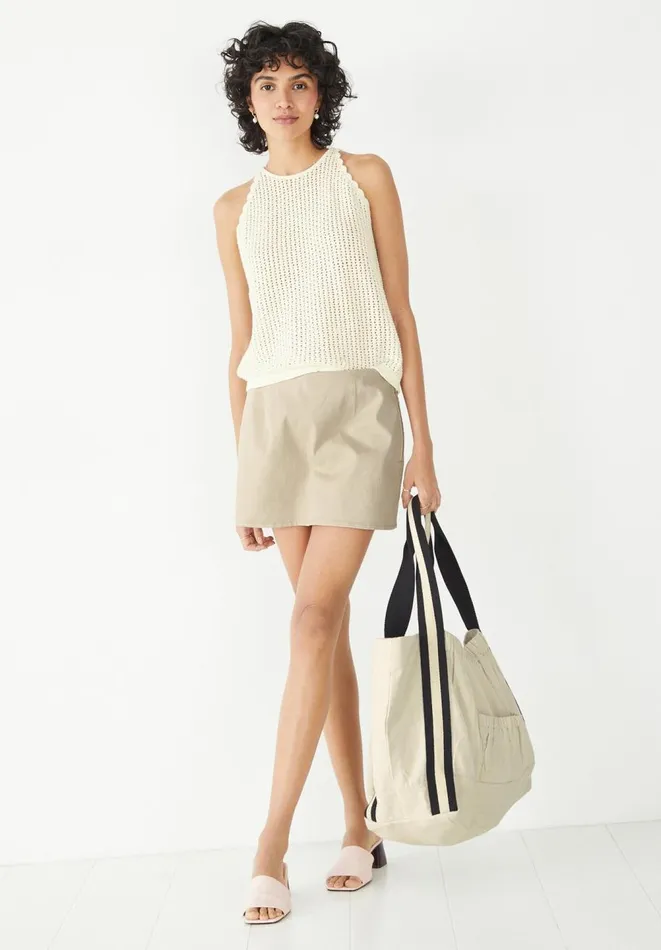 Hush Skirts Women Madeline Mini Skort Light Beige Hush Skirts Women Madeline Mini Skort Light Beige