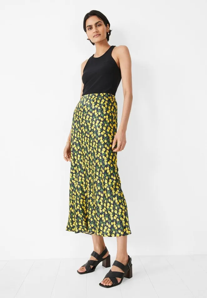 Hush Skirts Women Simone Maxi Skirt Cherries Yellowblack
