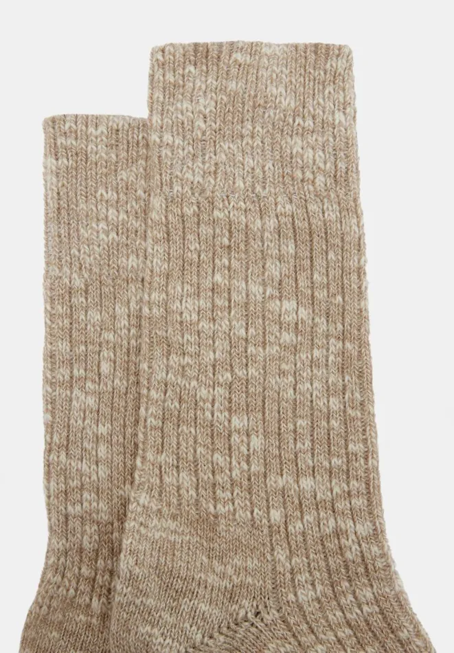 Hush Socks and Tights Women Cali Cotton Twist Socks Oatmeal Twist