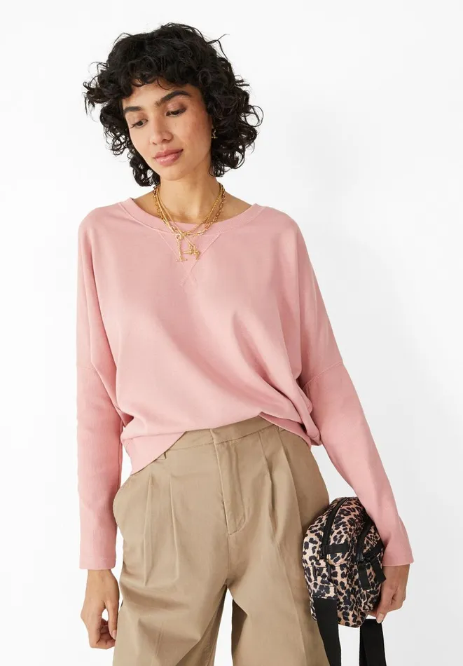 Hush Sweatshirts and Hoodies Women Daisy Ribbed Sweatshirt Georgia Peach
