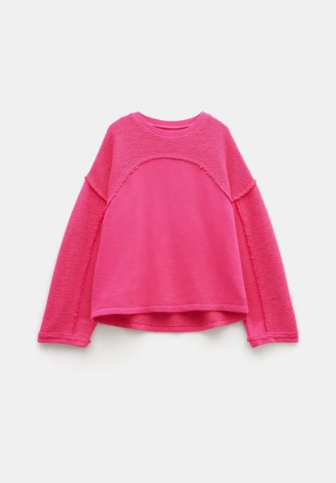 Hush Sweatshirts and Hoodies Women Hannah Textured Sweatshirt Cherry Hush Sweatshirts and Hoodies Women Hannah Textured Sweatshirt Cherry