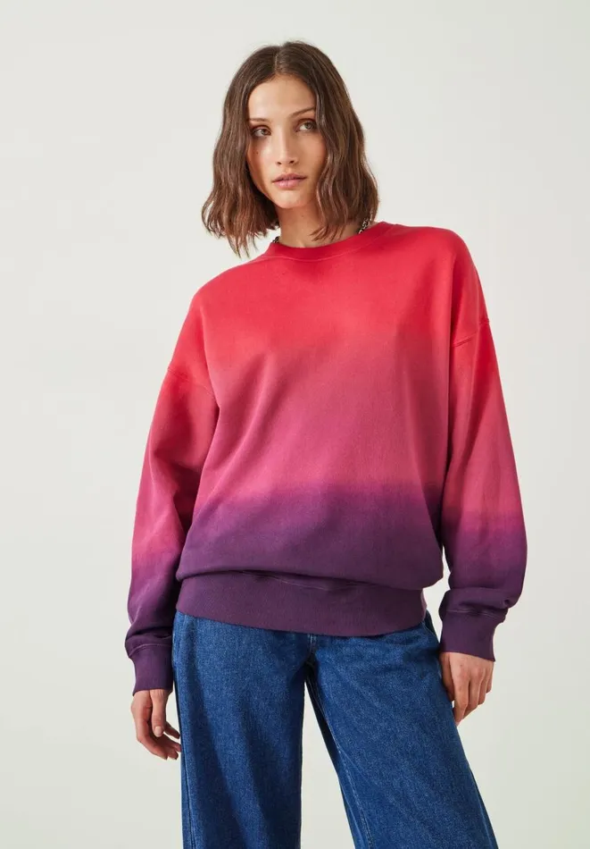 Hush Sweatshirts and Hoodies Women Ombre Quaden Oversized Sweatshirt Pink Mix